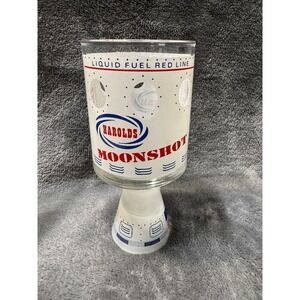 Vintage Harolds Moonshot Goblet White USA Reno Souvenir Retro Glass Barware